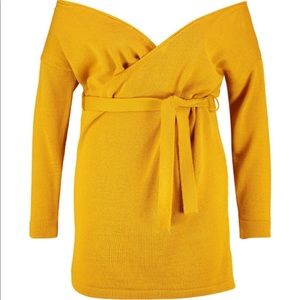 Boohoo Off the Shoulder Sweater Dress